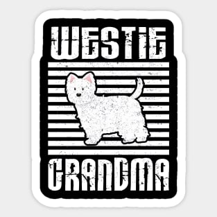 Westie Grandma Proud Dogs Sticker